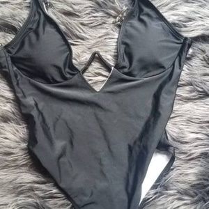 Shein Underwire Open Back One Piece Swimsuit